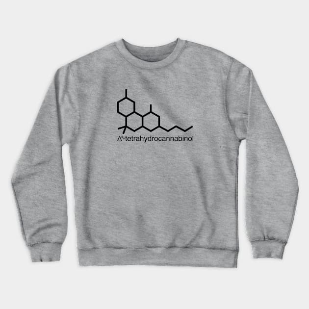 Delta-9-tetrahydrocannabinol Crewneck Sweatshirt by cannabijoy
